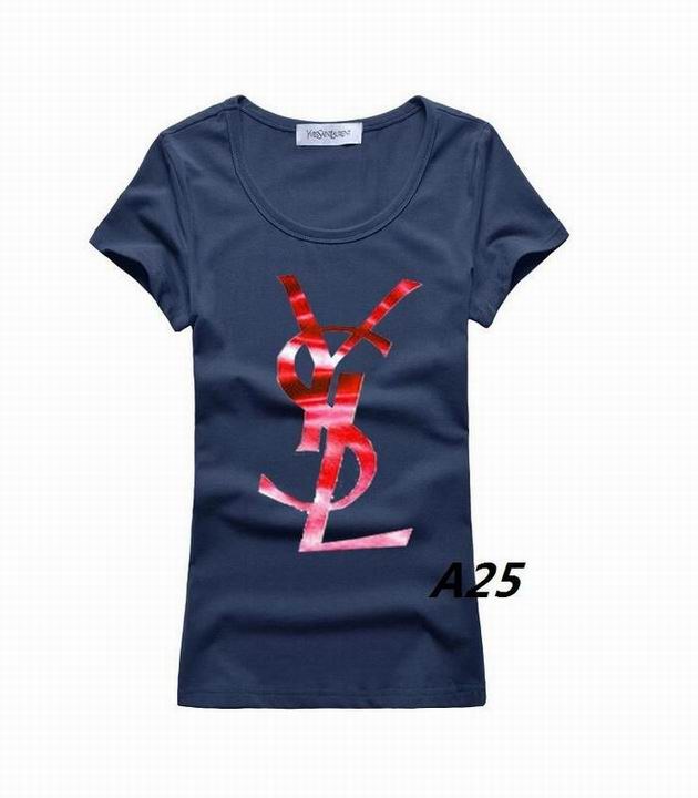 YSL short round collar T woman S-XL-214